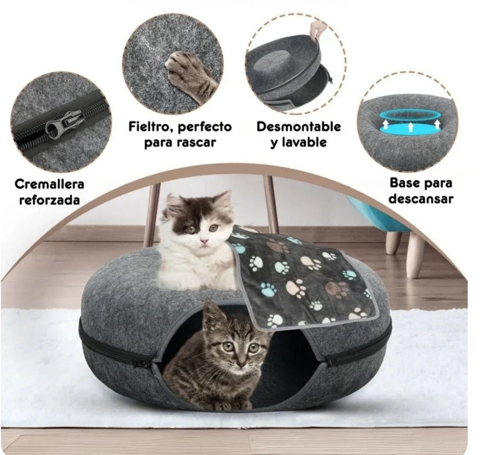 Cama rosco para tus felinos